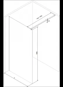 MEXEN/S - KIOTO Sprchová zástena WALK-IN 80 x 200, grafit 8 mm, biela 800-080-101-20-40