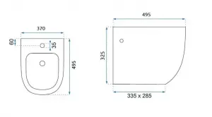 REA/S - SET závesné WC Carlo Flat Mini Rimless + Bidet Carlo Mini REA-C2760 + REA-C2276