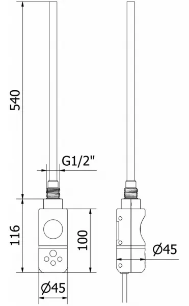 MEXEN/S - Mars radiátor + vykurovacia tyč 1500 x 500 mm, 600 W, biela W110-1500-500-2600-20