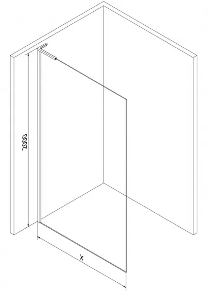 MEXEN/S - Kioto L Sprchová zástena WALK-IN 70 x 200, grafit, chróm 800-070-103-01-40