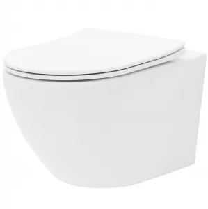 REA/S - SET závesné WC Carlo Flat Mini Rimless + Bidet Carlo Mini REA-C2760 + REA-C2276