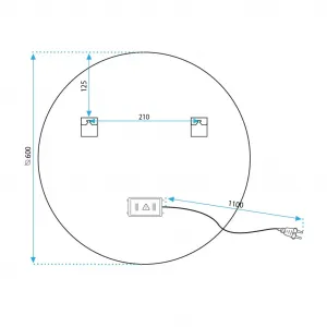 REA - Zrkadlo LED 60cm MMJ HOM-02501