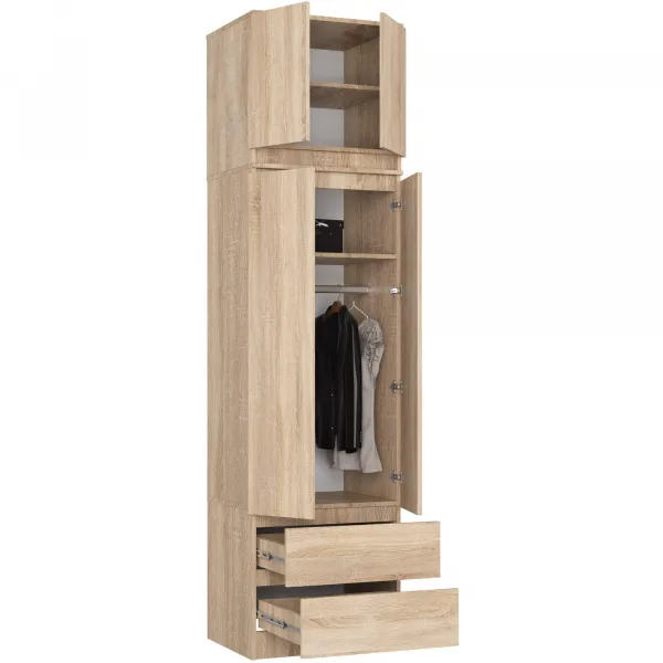 Ak furniture Šatník s nadstavcom STAR 234 cm