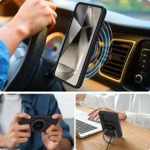 Tech-Protect Liquid Silicone MagSafe kryt na Samsung Galaxy S25, čierny