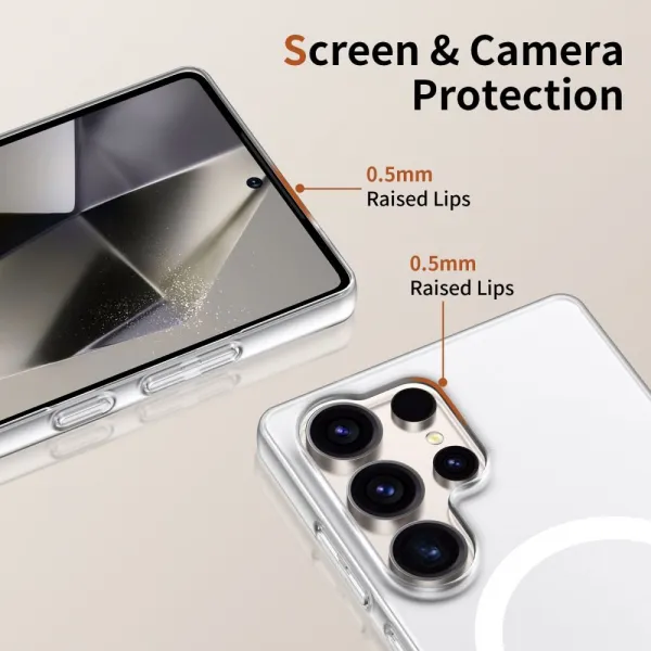 Tech-Protect MagSlim MagSafe kryt na Samsung Galaxy S25 Ultra, strieborný