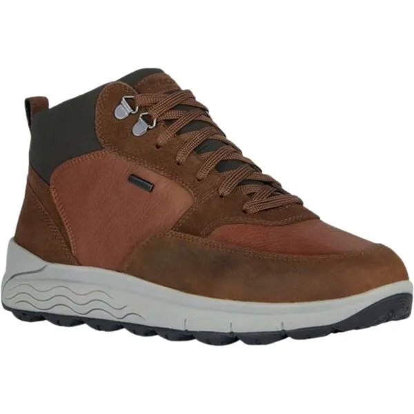Brown men's ankle shoes Geox Spherica 4x4 B Abx - Men's