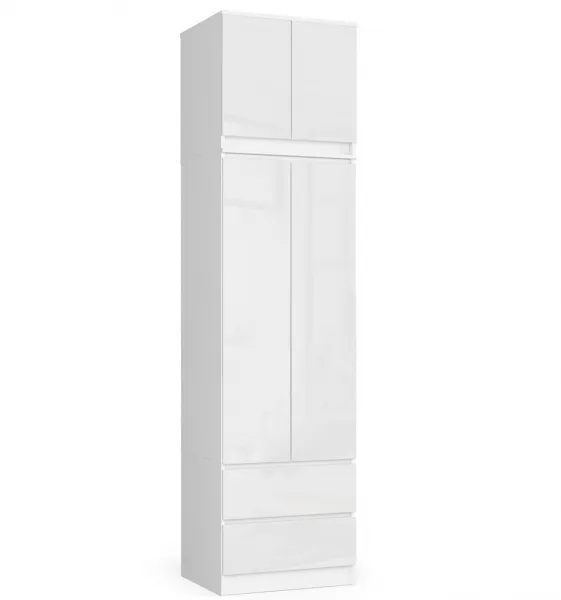 Ak furniture Nadstavec na skrinku Star 60 cm biely lesk