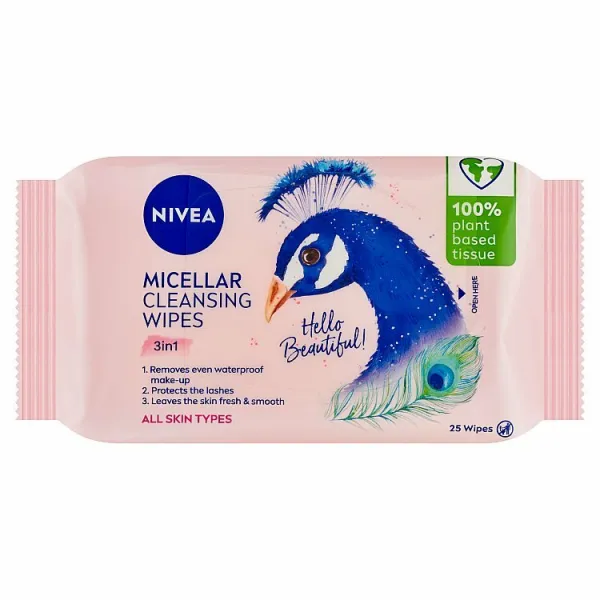 Nivea Micelárne čistiace pleťové obrúsky 3 v 1 25 ks