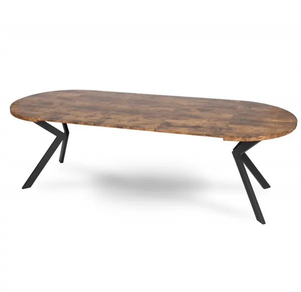 JAKS Okrúhly rozkladací stôl 100 - 250 cm Lukas rustikálny dub