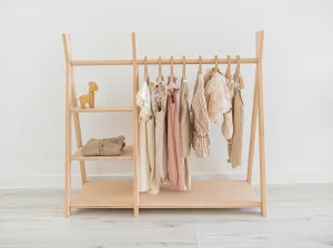 Woodisio Vešiak TEEPEE Farba: Prírodné drevo, Variant: Mini