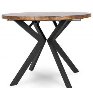 JAKS Okrúhly rozkladací stôl 100 - 250 cm Lukas rustikálny dub