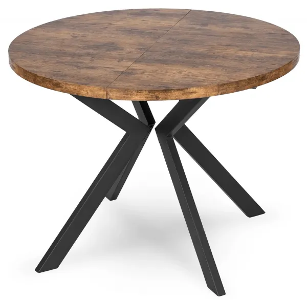JAKS Okrúhly rozkladací stôl 100 - 250 cm Lukas rustikálny dub