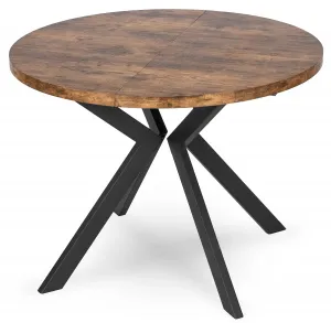 JAKS Okrúhly rozkladací stôl 100 - 250 cm Lukas rustikálny dub