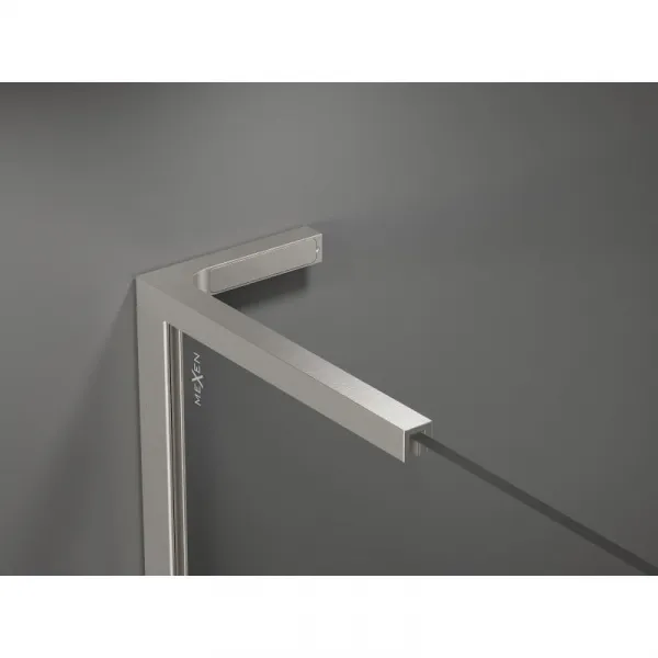 MEXEN/S - Velar L sprchovací kút, posuvné dvere 100 x 70, grafit, nikel kartáčovaný 871-100-070-43-97