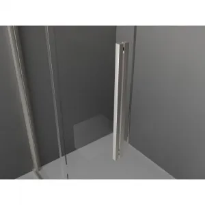 MEXEN/S - Velar Sprchová zástena posuvná Walk-in 80 x 200, grafit 8 mm, nikel kefovaná 871-080-000-43-97