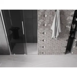 MEXEN/S - Velar L posuvné sprchové dvere 90, grafit, chróm 871-090-003-41-01