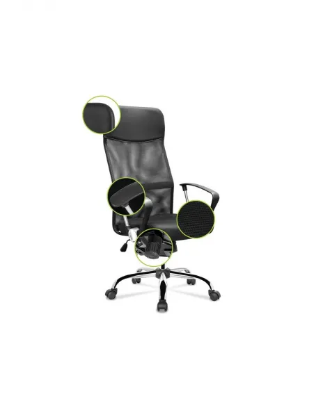 Ergonomická kancelárska stolička OfficeKing G1134 – čierna otočná stolička do kancelárie