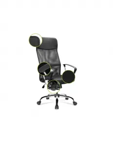 Ergonomická kancelárska stolička OfficeKing G1134 – čierna otočná stolička do kancelárie
