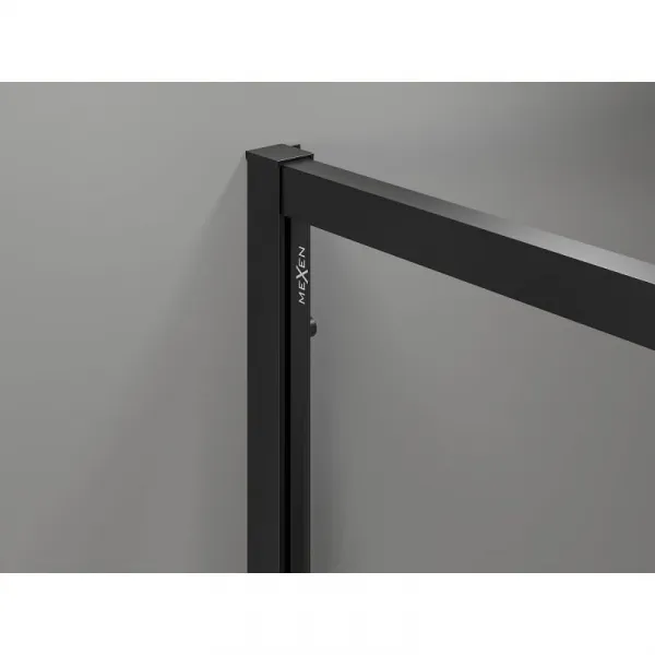 MEXEN/S - Exo štvorcový krídlový sprchovací kút 70 x 70, transparent, čierna 8110-070-070-70-00