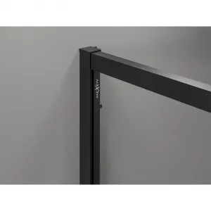 MEXEN/S - Exo štvorcový krídlový sprchovací kút 70 x 70, transparent, čierna 8110-070-070-70-00