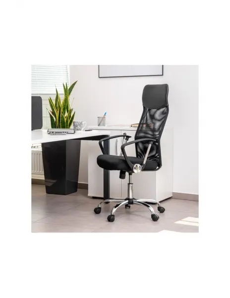 Ergonomická kancelárska stolička OfficeKing G1134 – čierna otočná stolička do kancelárie
