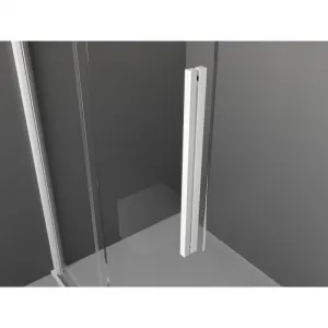 MEXEN/S - Velar Sprchová zástena posuvná Walk-in 80 x 200, grafit 8 mm, biela 871-080-000-43-20