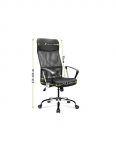 Ergonomická kancelárska stolička OfficeKing G1134 – čierna otočná stolička do kancelárie