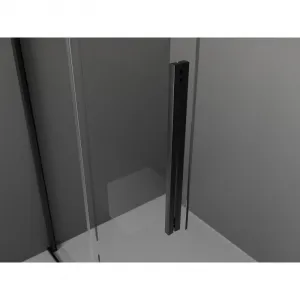 MEXEN/S - Velar Sprchová zástena posuvná Walk-in 80 x 200, grafit 8 mm, čierna 871-080-000-43-70