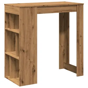 vidaXL Barový stôl s policami dub artisian 102x50x103,5cm kompoz.drevo