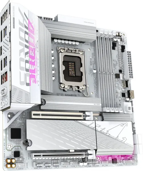 GIGABYTE MB Sc LGA1851 B860M AORUS ELITE WIFI6E ICE, Intel B860, 4xDDR5, 1xUSB4, 1xDP, 1xHDMI, WiFi, mATX