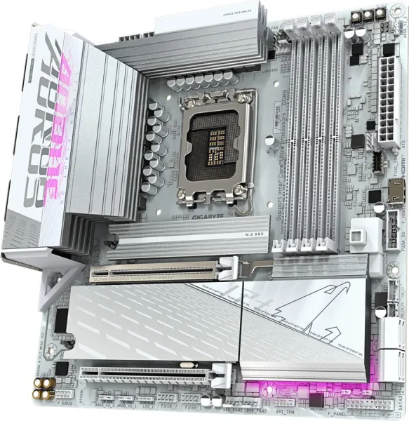 GIGABYTE MB Sc LGA1851 B860M AORUS ELITE WIFI6E ICE, Intel B860, 4xDDR5, 1xUSB4, 1xDP, 1xHDMI, WiFi, mATX
