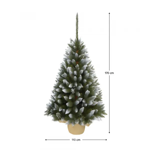 Vianočný stromček, posnežený, 170 cm, CHISMA TYP 4
