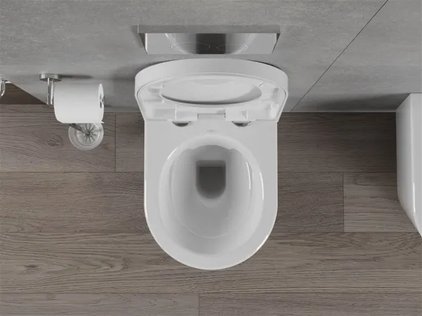 MEXEN/S - Rico Závesná WC misa Rimless vrátane sedátka s slow, Duroplast, biela 30720200