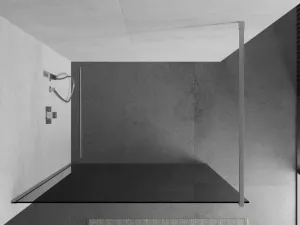 MEXEN/S - KIOTO Sprchová zástena WALK-IN 100x200 cm 8 mm, chróm, dymové sklo 800-100-101-01-40