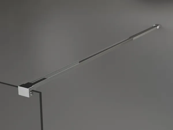 MEXEN/S - KIOTO Sprchová zástena WALK-IN 110x200 cm 8 mm, chróm, čierny vzor 1 800-110-101-01-77
