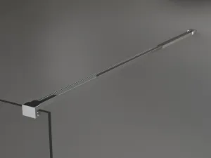 MEXEN/S - KIOTO Sprchová zástena WALK-IN 110x200 cm 8 mm, chróm, čierny vzor 1 800-110-101-01-77