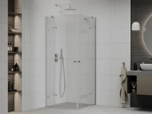MEXEN/S - ROMA sprchovací kút 70x70, transparent, chróm 854-070-070-02-00