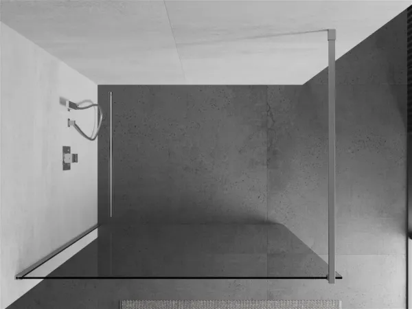 MEXEN/S - Kioto Sprchová zástena WALK-IN 85 x 200, transparent 8 mm, chróm 800-085-101-01-00