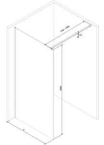 MEXEN/S - KIOTO Sprchová zástena WALK-IN 110 x 200, grafit 8 mm, biela 800-110-101-20-40