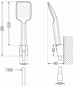 MEXEN/S - Libra R62 vaňová batéria s príslušenstvom, chróm 74513R62-00