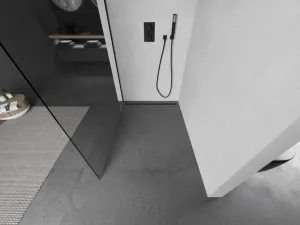 MEXEN/S - KIOTO Sprchová zástena WALK-IN 100x200 cm 8 mm, čierna, transparent 800-100-101-70-00