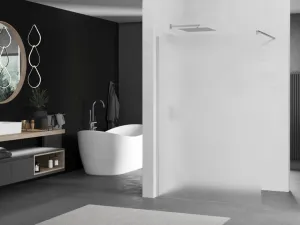 MEXEN/S - KIOTO Sprchová zástena WALK-IN 110x200 cm 8 mm, chróm, matné sklo 800-110-101-01-30
