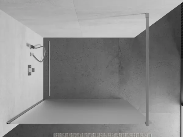 MEXEN/S - KIOTO Sprchová zástena WALK-IN 110x200 cm 8 mm, chróm, matné sklo 800-110-101-01-30