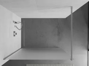 MEXEN/S - KIOTO Sprchová zástena WALK-IN 110x200 cm 8 mm, chróm, matné sklo 800-110-101-01-30