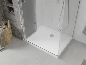 MEXEN/S - Sprchovací kút zalamovací Lima 110x80, sklo číre, chróm + vanička 856-110-080-00-00-4010