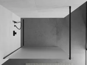 MEXEN/S - KIOTO Sprchová zástena WALK-IN 70x200 cm 8 mm, čierna, matné sklo 800-070-101-70-30