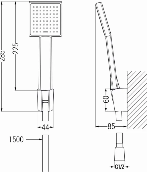 MEXEN/S - Libra R45 vaňová batéria s príslušenstvom, chróm 74513R45-00