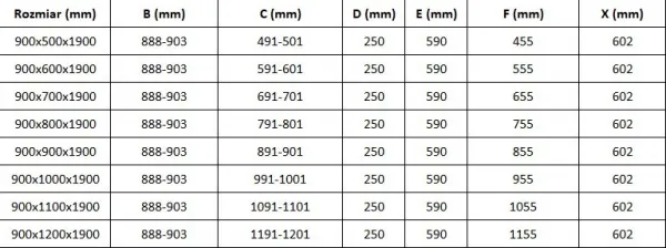 MEXEN/S - ROMA sprchovací kút 90x80, grafit, chróm 854-090-080-01-40