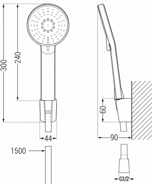 MEXEN/S - Axel R40 vaňová batéria s príslušenstvom, chróm 7383R40-00