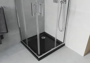 MEXEN/S - Rio sprchovací kút 70x70, transparent, chróm + vanička so sifónom 860-070-070-01-00-4070